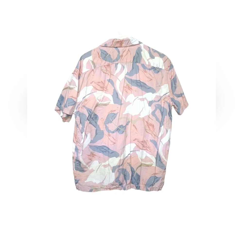Abercrombie & Fitch Pink and Gray Casual Button Down Shirt